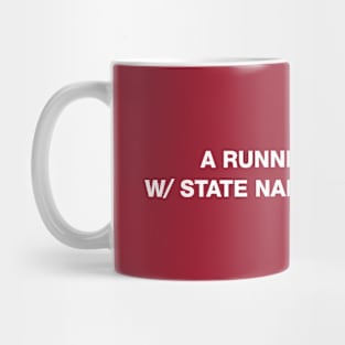 A Running Red Pig Mug